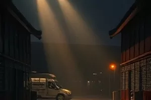 《三月的雪》三月底枝头新芽与薄雪的对照画面