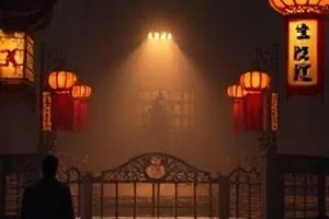 《快递员老周》清晨楼道里抱着纸箱的快递员背影